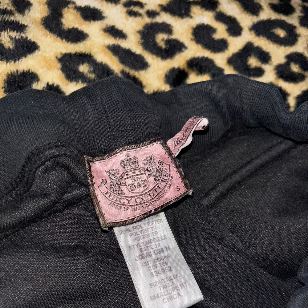 juicy couture vintage black terry cloth capris